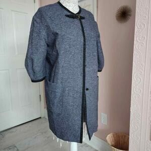 EUC Maje unique topper jacket blueish gray long 1 see size chart